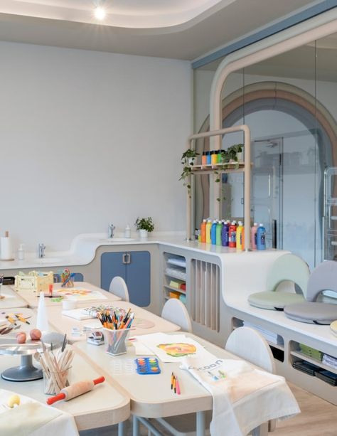 Cocoon İstanbul - Education Snapshots Peter Reynolds, Education Design Interior, Studio Floor Plans, Kids Art Studio, Large Floor Plans, Creative Shapes, Daycare Design, Kids Cafe, Kindergarten Design