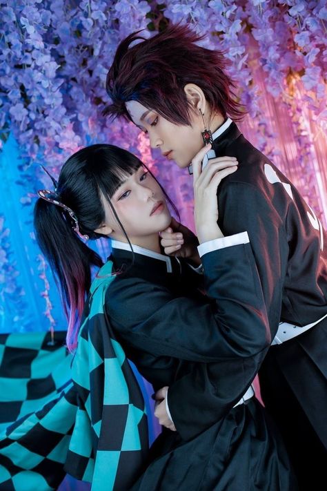 Kanao Cosplay, Kanao And Tanjiro, Usui X Misaki, Demon Slayer Cosplay, Me Me Me Anime, Anime Demon, Mood Pics, Kimetsu No Yaiba, Demon Slayer