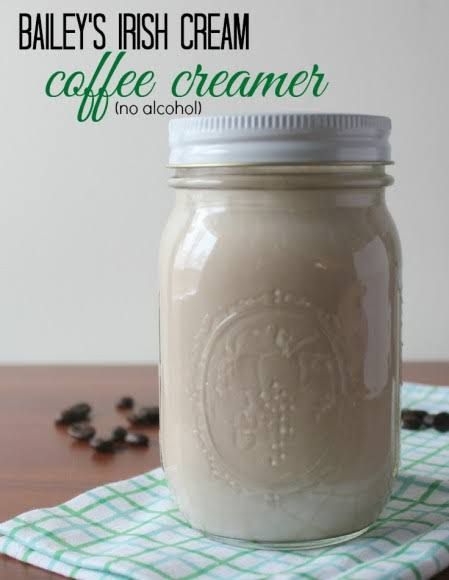 Bailey's Irish Cream Non Alcoholic Irish Coffee Creamer Irish Coffee Creamer Recipe, Baileys Irish Cream Coffee, Homemade Coffee Creamer Recipe, Diy Coffee Creamer, Irish Cream Recipe, Irish Cream Coffee, Vanilla Coffee Creamer, Flavored Coffee Creamer, Homemade Coffee Creamer