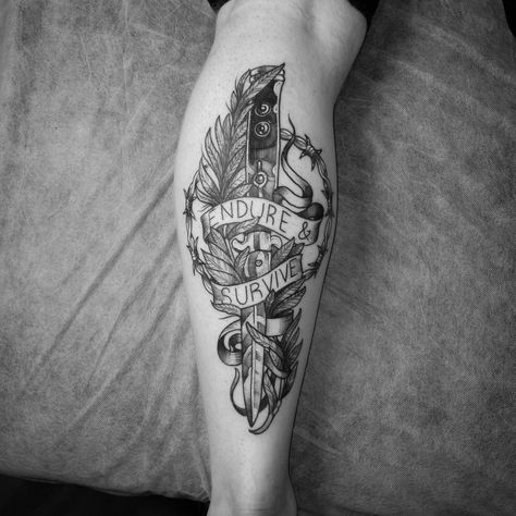 The Last Of Us Tattoo Endure And Survive, Endure And Survive Tattoo, Survive Tattoo, The Last Of Us Tattoo, Last Of Us Tattoo, Apocalypse Tattoo, Us Tattoo, Games Tattoo, Chess Tattoo