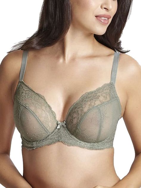 Low Cut Outfit, Panache Bras, Stretch Lace Top, Lace Bra Top, H Cup, Lacy Bra, Satin Ribbon Bow, Comfortable Bras, Everyday Bra