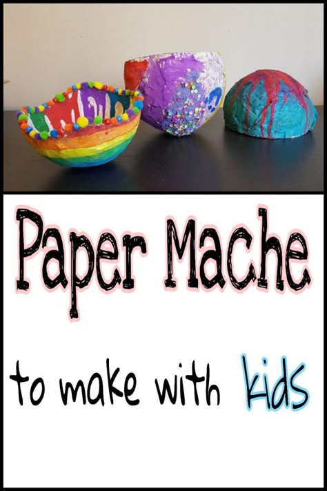 Simple Paper Mache, Crafts For Young Kids, Paper Mache Crafts For Kids, Paper Mache Recipe, Diy Paper Art, Activities For Kids At Home, Classe D'art, Paper Mache Projects, Sensory Bags