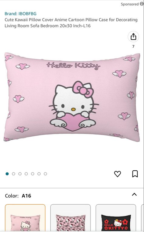 Hello Kitty Pillow Case, Kitty Pillow, Hello Kitty Pillow, Kawaii Pillow, Hello Kitty Car, Discord Pfps, Hello Kitty Coloring, Room Stuff, Bedroom Sofa