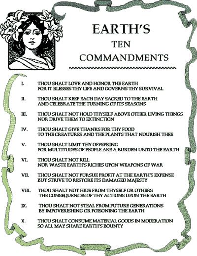 Earth's ten commandments. The Ten Commandments, Wiccan Spell Book, 10 Commandments, Wicca Witchcraft, Ten Commandments, Wiccan Spells, E Mc2, We Are The World, Spells Witchcraft