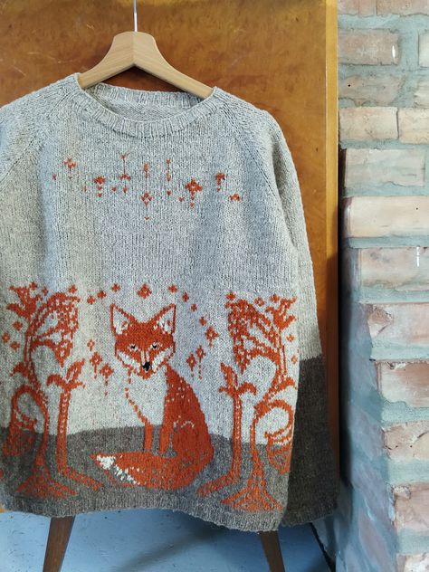 Ravelry: Foxy by Wollmuschi Stranded Knitting Patterns, Kids Knitting Patterns, Fair Isle Knitting Patterns, Knitting Sweater, Colorwork Knitting, Knitting Needles Sizes, Fox Pattern, Pdf Knitting Pattern, Sweater Knitting Patterns