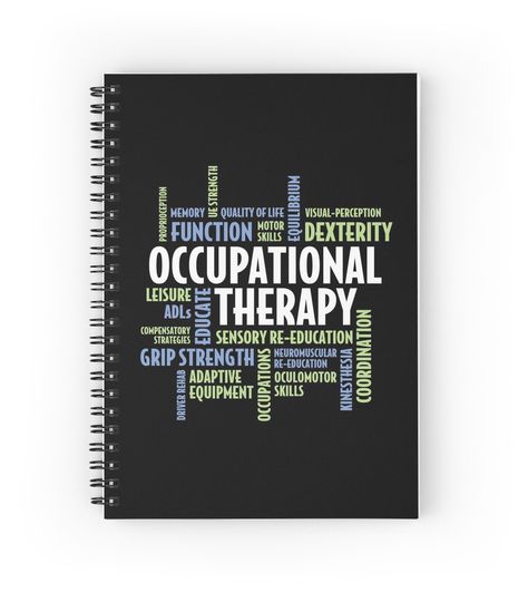 Month Journal, Occupational Therapist Gifts, Occupational Therapy Gifts, Therapy Gift, Therapist Gifts, Occupational Therapist, Spiral Notebooks, Occupational Therapy, Christmas Designs