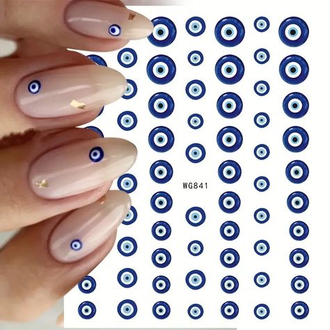 3d Evil Eye Nail Art Stickers Self adhesive Witch Nail - Temu Evil Eye Nail Design, Evil Eye Nail, Nail Decals Diy, Evil Eye Nails, Line Nail Art, Witch Nails, Eye Nail Art, Nail Art Stickers Decals, Eye Stickers