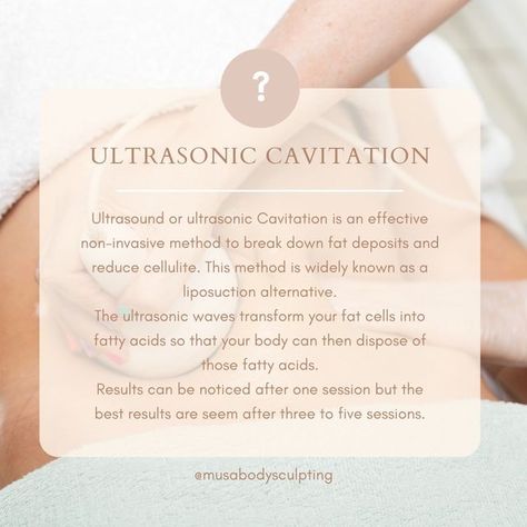 Ultrasonic Cavitation Tips, Non Invasive Body Sculpting, Body Sculpting Aesthetic, Cavitation Tips, Cavitation Benefits, Body Cavitation, Ultrasound Cavitation, Body Massage Spa, Massage Therapy Business