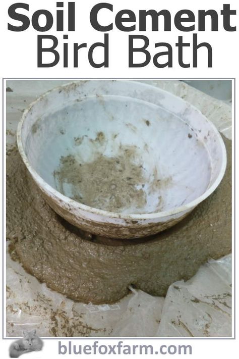 Soil Cement Bird Bath Bird Bath Bowl Replacement, Cement Bird Bath, Rustic Bird Baths, Large Bird Baths, Rustic Garden Art, Bird Bath Bowl, Concrete Bird Bath, Birds Garden, Fox Farm