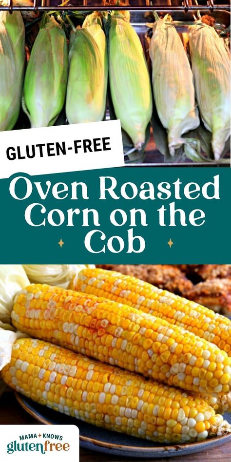 Easy Oven Roasted Corn on the Cob. Roasted corn on the cob cooked in the oven is a simple way to have juicy and tender corn. A perfect side dish for any meal! Roasting Corn In Oven, Roasted Corn On Cob In Oven, How To Roast Corn On The Cob In The Oven, Cook Corn On The Cob In The Oven, Fresh Corn In The Oven, Roast Corn In Oven, Corn Oven Roasted, Roast Corn On The Cob In The Oven, How To Cook Corn On The Cob In The Oven