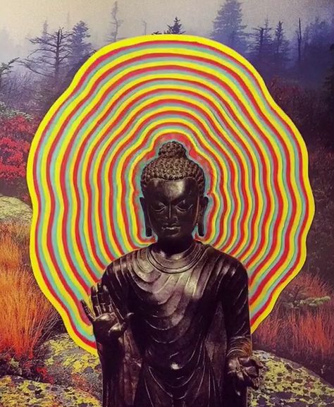 Trippy Buddha, Buddha Aesthetic, Afrocentric Art, Beautiful Dark Art, Scary Art, Illusion Art, Graphic Design Fun, Hippie Art, Ethereal Art