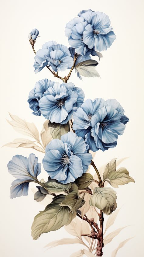 Vintage Floral Whispers 🌼 These grainy flower illustrations capture the delicate details of nature's finest. Bring a touch of vintage elegance to your space. #VintageWhispers #FloralDecor #RetroInspo Blue Flower Illustration, Vintage Floral Illustration, Vintage Flower Illustration, Flower Clip Art, Botanical Flowers Print, Ear Tattoo Ideas, Illustration Clip Art, Botanical Flower Art, Flower Illustrations