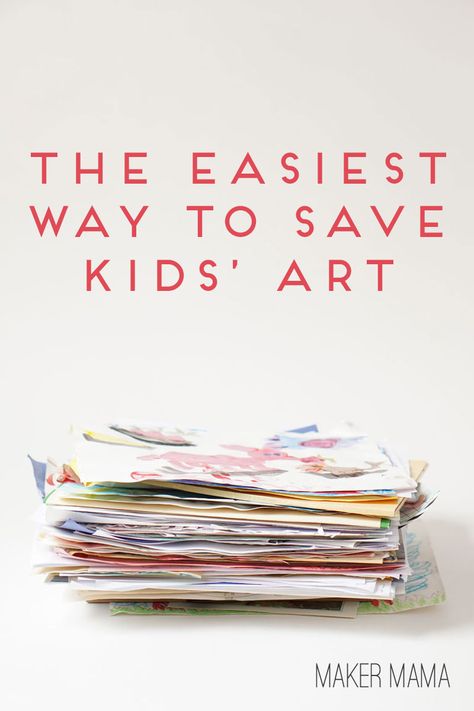 The Easiest Way to Save Kids' Art - Maker Mama Save Kids Artwork, Beginner Scrapbooking, Scrapbook Fonts, Konmari Method, Scrapbook Quotes, Kids Artwork, Organization Kids, Kids Corner, Craft Blog