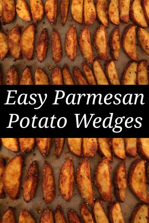 Parmesan Potato Wedges Recipe – How To Make Easy, Cheesy & Homemade Oven Baked Roasted Crispy Potatoes with the video tutorial. Cheesy Potato Wedges, Garlic Parmesan Potato Wedges, Baked Potato With Cheese, Lentils Recipes, Parmesan Potato Wedges, Crispy Baked Potatoes, Parmesan Potato, Garlic Parmesan Potatoes, Potato Wedges Recipe