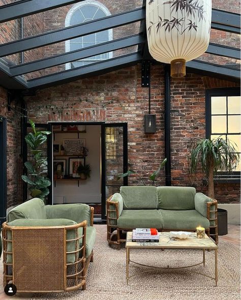 My Interior Design Trend Predictions For 2022 Small Courtyard Gardens, Small Courtyards, Room Smells, Courtyard Garden, Climbing Plants, New Home Designs, Back Porch, Glass House, Garden Room