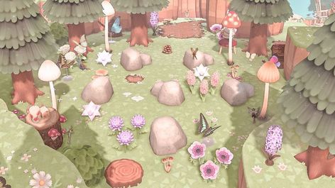 Animal Crossing Rock Garden, November Ideas, Qr Codes Animal Crossing, Garden Animals, Pastel Pink Aesthetic, Cute Kawaii Drawings, Minecraft Designs, Kawaii Drawings, Rock Garden