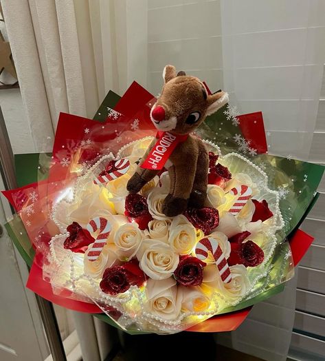 Christmas Theme Bouquet, Christmas Flower Bouquet Gift, Christmas Eternal Bouquet, Christmas Ribbon Bouquet, Flower Bouquet Christmas, Christmas Rose Bouquet, Christmas Flowers Bouquet, Christmas Ramo, Eternal Flower Bouquet Ideas