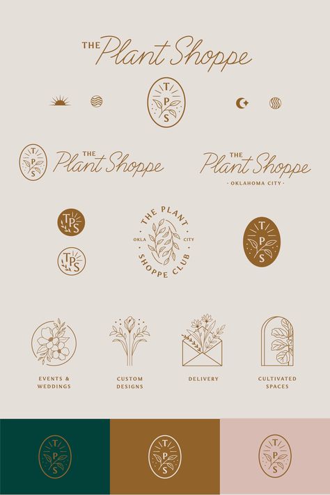 Graphic Design Logos Ideas, Logo Illustration Design Brand Identity, Photography Logo Inspiration, Logo With Color, Logo Design Floral, Natural Logo Ideas, Brand Identity Design Logo Inspiration Color Palettes, Logo And Branding Design, Logo Inspo Ideas