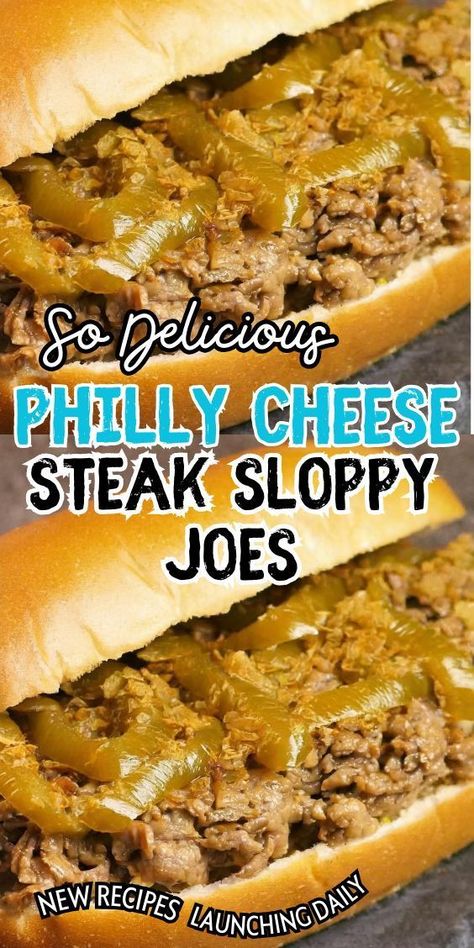 Oh, Philly Cheese Steak Sloppy Joes, where do I begin? This delicious twist on a classic recipe is sure to make your taste buds sing! Picture tender and juicy ground beef cooked to perfection, slathered in a rich and savory sauce, and piled high on a toasted bun. But that’s not all – this sloppy joe gets even better with the addition of sautéed onions, bell peppers, and gooey melted cheese. Bbq Sandwich Recipe, Philly Cheese Steak Sloppy Joes, Cheese Steak Sloppy Joes, Bbq Steak, Bbq Sandwich, Sloppy Joes Recipe, Philly Cheese, Cheese Steak, Sloppy Joe