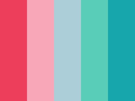 "Pool Party" color palette Grey Brown Bedrooms, Colour Schemes For Living Room Grey, Party Color Palette, Pink Girl Room, Brown Color Schemes, Teal Coral, Living Room Color Schemes, Grey Color Scheme, Bedroom Color Schemes