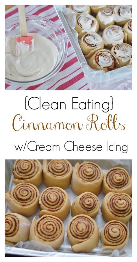 {Clean Eating} Cinnamon Rolls: OMG!!! Took me a couple of tries to get this recipe right..and the process takes a few hours, but so worth it! Clean Cinnamon Rolls, Dorm Eating, Shakes Healthy, Clean Eating Diet Recipes, Lunches Healthy, Healthy Cinnamon Rolls, Weight Watcher Desserts, Calorie Snacks, Child Nutrition