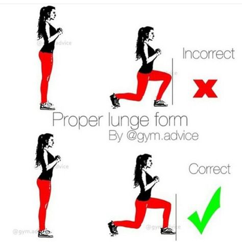 Proper lunge form Lunge Form, How To Do Lunges, Gym Advice, Lazy Girl Workout, Home Exercise Routines, Workout Tips, Gym Workout For Beginners, Jan 11, Muscle Fitness