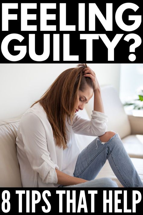 How to Stop Feeling Guilty | If you're looking for the best ways to stop feeling guilty about the past, for saying no, for setting boundaries, for breaking up with someone, for ending a friendship, or for something you said or did to someone you love, this post is just what you need! We're sharing 8 simple tips to make dealing with guilt and feelings of regret in your relationships with yourself and others a little easier. Say goodbye to guilt trips and hello to a life of peace and happiness! How To Get Rid Of Guilt Feelings, How To Let Go Of Guilt, How To Stop Feeling Guilty, How To Deal With Guilt And Regret, How To Deal With Guilt, How To Forget Something, Ending A Friendship, Spirit Of Discernment, Dealing With Guilt