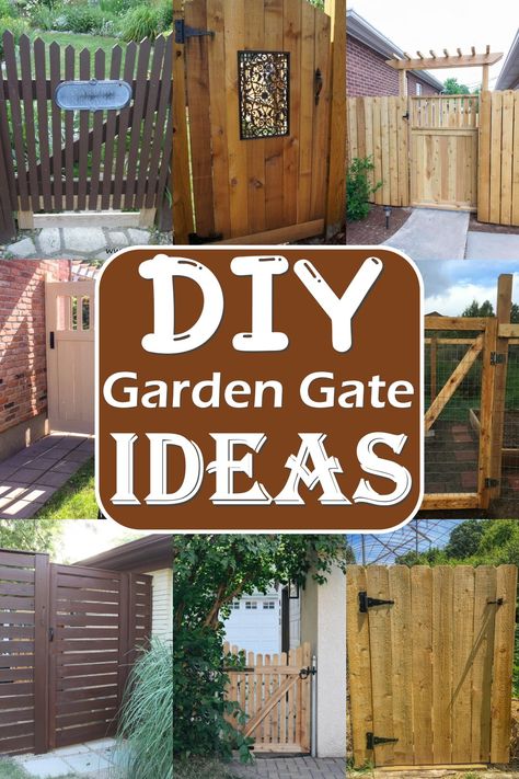 Our DIY garden gate ideas are best for decorating your yard and completing the look of your garden. It protects your plants from animals and those annoying neighborhood children, and it adds a decorative element to the entrance to your yard. Wood Gate Diy, Diy Garden Gate, Garden Gate Ideas, Old Garden Gates, Good Neighbor Fence, Building A Garden, Patio Gates, Diy Gate, Building A Gate