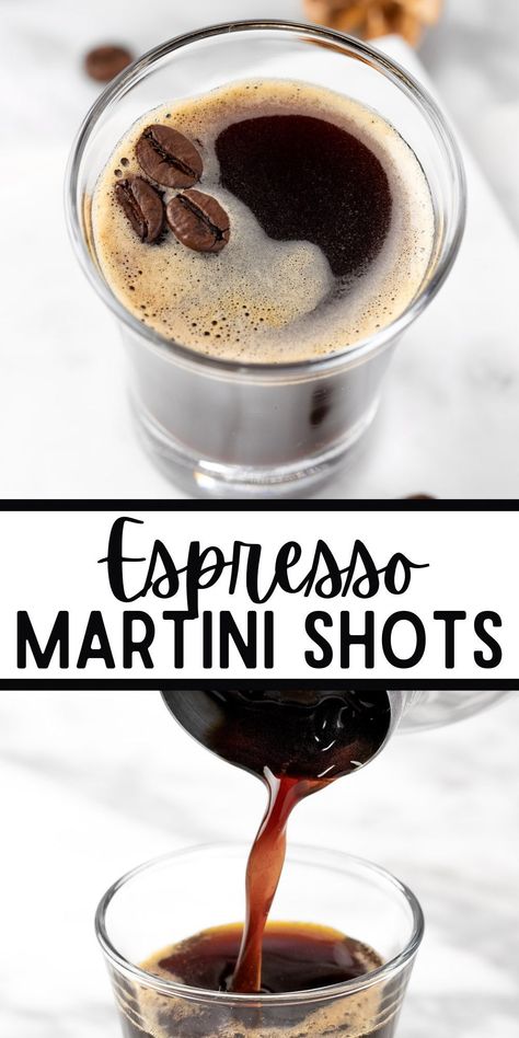 These Espresso Martini Shots are easy to make with 4 ingredients in under 5 minutes. They are great for making for a large group of friends. Espresso Shots Alcohol, Espresso Jello Shots, Espresso Shot Recipes, Big Batch Espresso Martini, Espresso Martini Shots, Barista Drinks, Large Group Of Friends, Coffee Tequila, Coffee Vodka