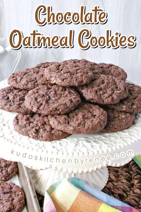 Chocolate Oatmeal Cookies Recipe, Chewy Chocolate Oatmeal Cookies, Chocolate Oatmeal Drop Cookies, Choc Oatmeal Cookies, Chocolate Clove Cookies, Cocoa Oatmeal Cookies, Cocoa Cookies Recipe, Oatmeal Chocolate Cookies, Instant Oatmeal Cookies