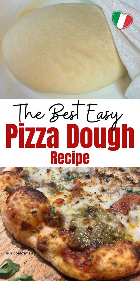 Whether you're a seasoned home cook or new to the kitchen, our pizza dough recipe is designed to give you the confidence you need for pizza perfection. The crust is the foundation of any great pizza, and our recipe yields a dough that's fluffy and chewy in all the right places, with the classic crispy edge we all love. Say goodbye to lackluster crusts—your homemade pizza night is about to be elevated! #DIYPizza #PizzaNight #ourcountrylife No Fail Pizza Dough, Pizza Crust Dough Recipe, Argentina Dishes, Best Easy Pizza Dough, Fluffy Pizza Dough Recipe, Yeast Pizza Dough Recipe, Home Made Pizza Dough, Quick Pizza Crust, Easy Pizza Crust Recipe