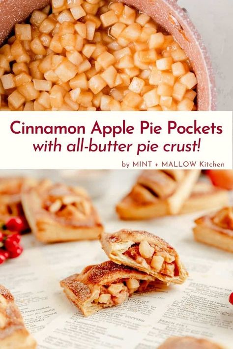 Flaky Cinnamon Streusel Apple Pie Pockets Apple Pocket Pies, Apple Pockets, Apple Pie Pockets, Fruit Hand Pies, Pie Pockets, Pockets Recipe, Cinnamon Pie, Apple Pie Filling Recipes, Cinnamon Apple Pie