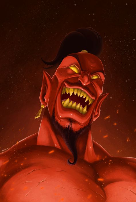 aladdin artstation | ArtStation - Genie Jafar, Federico Meloni Creepy Disney, Aladdin Art, Easy Disney Drawings, Superhero Villains, Dark Disney, Disney Villains Art, Desenho Tattoo, Disney Aladdin, Pinturas Disney