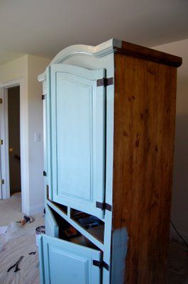 Painting Pine Furniture Armoire Refinishing Ideas, Painted Mexican Pine Furniture Rustic, Pine Armoire Makeover, Painted Armoire Ideas Before After, Painted Armoire Ideas, Refurbished Armoire Ideas, Painting Pine Furniture, Pine Furniture Makeover, Mexican Pine Furniture