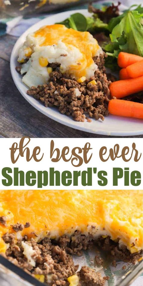 Best Shepherds Pie Recipe, Shepards Pie Recipe, Potatoes And Cheese, Mashed Potato Casserole, Instant Mashed Potatoes, Ground Beef And Potatoes, Shepherds Pie Recipe, Beef And Potatoes, Beef Casserole Recipes