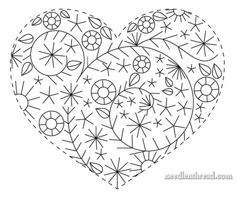 Filled Floral Heart Design | Mary Corbet on Patreon Hearts Embroidery Designs, Floral Heart Embroidery Pattern, Embroidery Corner Designs, Hand Embroidery Templates Free Printable, Heart Embroidery Patterns, Free Hand Embroidery Patterns, Floral Heart Embroidery, Embroidery Heart Pattern, Embroidery Heart