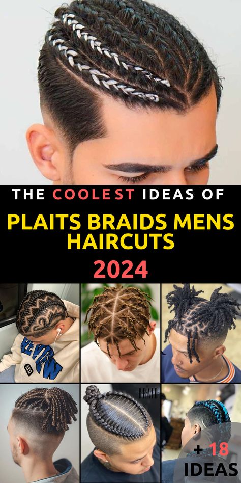 Elevate your style in 2024 with our collection of 18 innovative plaits and braids men's haircuts. Explore the world of unique hairstyles that incorporate plaits and braids, adding a touch of creativity to your look. Whether you have short or long hair, our expertly crafted designs cater to various preferences. From large and intricate braids to subtle fades and medium-sized plaits, we have the perfect hairstyle for every modern man. White Boy With Braids, Plaits Braids Men, Trending Braided Hairstyles, Plaited Hairstyles, Boy Braid Styles, Plaits Braids, Long Hair Designs, Braided Hairstyles For Men, Intricate Braids