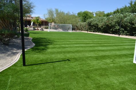 Home Soccer Field, Backyard Soccer Field, Backyard Court, Soccer Pitch, Backyard Sports, Ultimate Backyard, Patio Grande, No Grass Backyard, Football Pitch