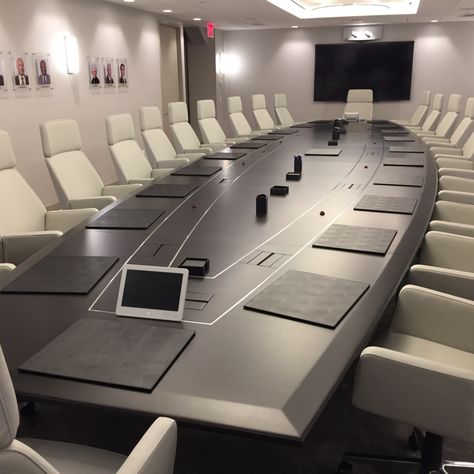 Conference Table! Interested? Visit link for more info. Follow our Instagram @arnoldcontract1962 Made in NJ, USA. Arnold Collective's pins are solely products built by our manufacturers. #madeinNJ #madeinUSA #contractfurniture #arnoldcollective #cb15furniture #conferencetable #conference #table Futuristic Conference Room, Boardroom Table Conference Room, Conference Table Design Modern, Conference Room Design Creative, Conference Room Interior Design, Boardroom Table Design, Board Room Table, Board Room Design, Office Conference Table