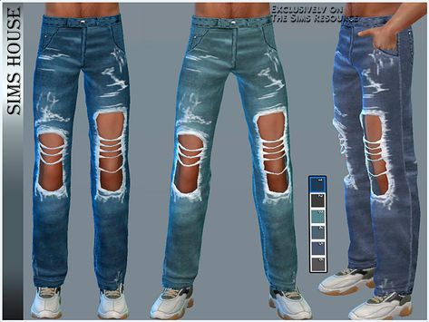 Womens Puffy Vest, Boys Ripped Jeans, Detective Costume, Ripped Baggy Jeans, Short Faux Fur Coat, Sims 4 Men Clothing, Ripped Jeans Men, Shirt Tucked In, Mens Short Sleeve Shirt