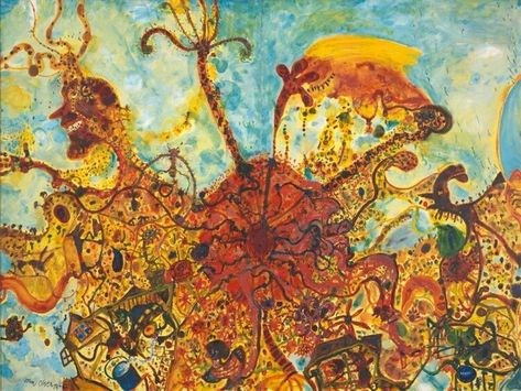 John Olsen, John Mcdonald, Australian Painters, Wax Painting, Australian Art, The Bee, Japanese Prints, Abstract Expressionist, Strong Colors