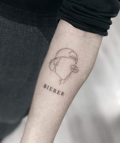 Justin Bieber Inspired Tattoos, Justin Bieber Tattoos Ideas, Jb Tattoo, Bieber Tattoos, Laurel Tattoo, Justin Tattoo, 44 Tattoo, Justin Bieber Tour, Justin Bieber Tattoos