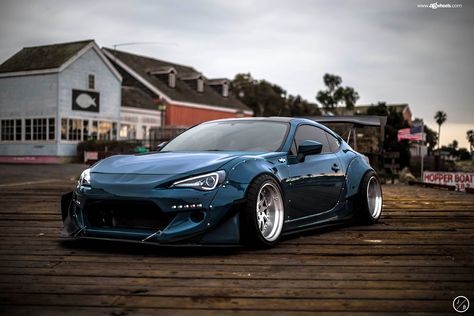 Scion FR-S with a Full Body Kit By Rocket Bunny and Aggressive Stance Brz Wide Body Kit, Brz Car, Mustang Tuning, Avant Garde Wheels, Rocket Bunny, Cool Motorcycle Helmets, Scion Frs, Wide Body Kits, Scion Xb