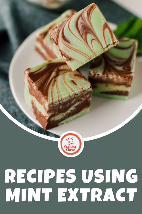 Mint Extract Uses, Recipes Using Mint, Mint Extract Recipe, Mint Leaves Recipe, Mint Chocolate Candy, Mint Desserts, After Dinner Mints, Mint Chocolate Chip Cookies, Dinner Mints