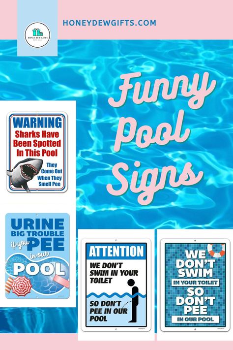 Funny Pool Quotes, Funny Pool Signs, Pool Signs Outdoor Funny, Pool Signs Diy, Swimming Pool Rules, Funny Camping Signs, Pool Rules Sign, Rustic Wall Decor Diy, Pool Quotes