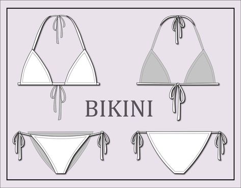 Clothing Templates, Womens Swimsuit, Flat Drawings, Hoodie Drawing, Flat Sketches, Swimsuit Design, Fashion Design Sketches, Technical Drawing, Flat Design