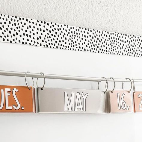 Shayna Vohs | Classroom Decor on Instagram: "Happy Tuesday! 🫶 Are you thinking of adding a flip calendar to your classroom? I recently wrote a blog post about how I set mine up and linked all the materials for you! Also, if you’re not into the neutral vibe, swipe to see 4 other styles of flip calendars ➡️ 🤍 Calm Colors 🤍 Happy Hues 🤍 Groovy 🤍 Boho Rainbow ( Each of the year cards are updated annually :) ) Also, if you want to make it a little more simple, you can hang it with magnetic tape Calm Colors, Flip Calendar, Magnetic Tape, Boho Rainbow, Happy Tuesday, Classroom Decor, Blog Post, Thinking Of You, Blog Posts