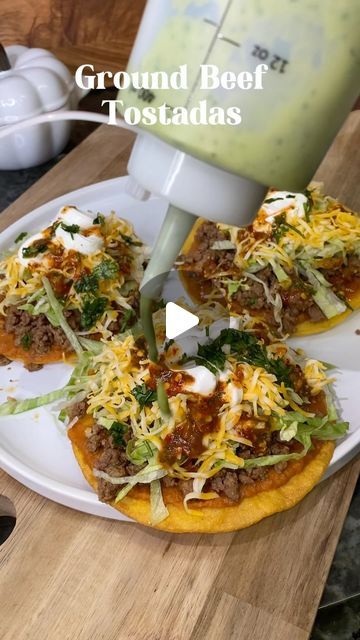 @perla.cee on Instagram: "Ground Beef Tostadas😋

@trufru 

*Beef seasoned with:
Chilli Powder
Garlic Powder
Beef Bullion
Cumin

#trufrupartner#foodie#mexicanfood#tostadas#recetas#foodies#chef#instafood#foodstagram#yummy#goodfood#homemadefood#dinnerideas#mexicana#tostadas#groundbeefrecipe#chefstable#foodbeast#comidamexicana" Beef Tostadas, Mexican Dishes, Chilli Powder, Garlic Powder, Ground Beef, Garlic, Chef, On Instagram, Instagram