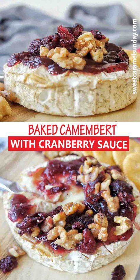 Baked Camembert Recipe, Camembert Recipes, Baked Camembert, Tandoori Masala, Cranberry Cheese, Baked Cheese, Xmas Food, Easy Appetizer Recipes, Cranberry Sauce