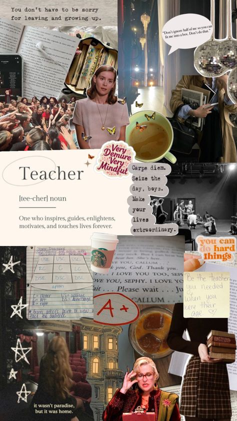 Vision Board 2024 / 2025 Teacher Vision Board, Teacher Lifestyle, Teacher Aesthetic, Teacher Stamps, Education Major, Career Motivation, Women Ceo, College Motivation, Drama Teacher